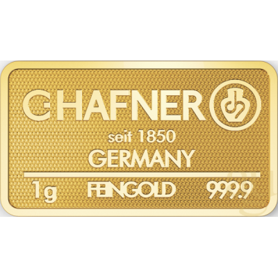 Feliz cumpleaños, C. Hafner - 1g - Lingote dorado