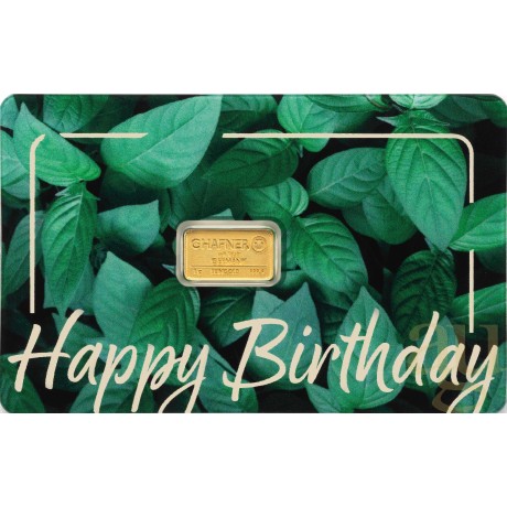 Feliz cumpleaños, C. Hafner - 1g - Lingote dorado