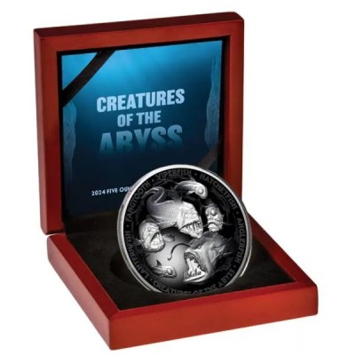 Criaturas de las profundidades - 5 Oz - Moneda de plata de colección