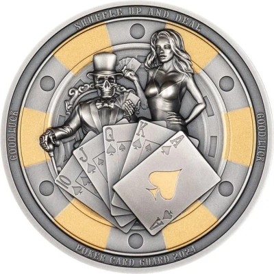 Poker Card Guard - 1 Oz - Moneda de Plata de Colección (entrega 1.4.2024)