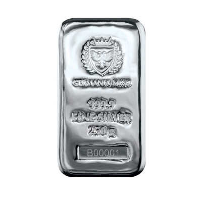 Germania Mint - 250g - lingote de plata de inversión