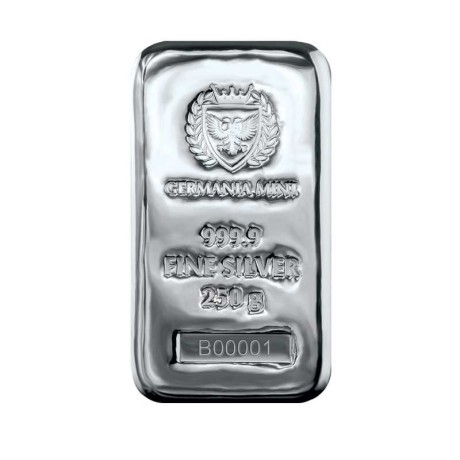 Germania Mint - 250g - lingote de plata de inversión