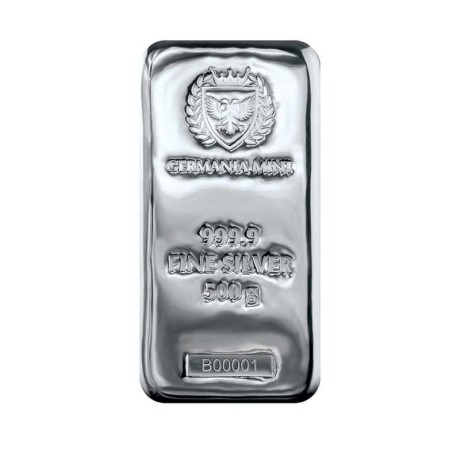Germania Mint - 500g - lingote de plata de inversión