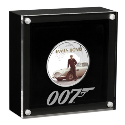 James Bond - Sean Connery - Moneda de colección de plata de 1 Oz