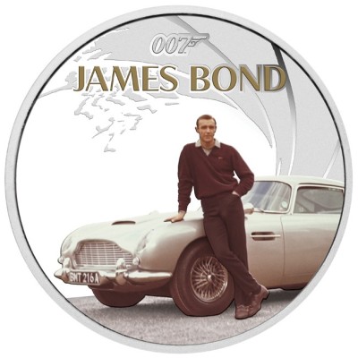 James Bond - Sean Connery - Moneda de colección de plata de 1 Oz