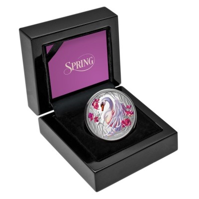Cisne - 1 Oz - Moneda de Plata de Colección