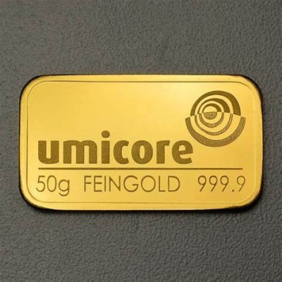 Umicore - 50g - lingote de oro de inversión