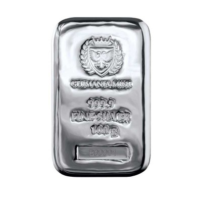 Germania Mint - 100g - lingote de plata de inversión
