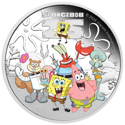 Bob Esponja y Amigos - Moneda de colección de plata de 1 Oz
