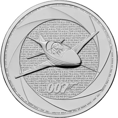 Seis Décadas de 007 (80´s) - James Bond - 1 Oz - Moneda de Plata de Inversión