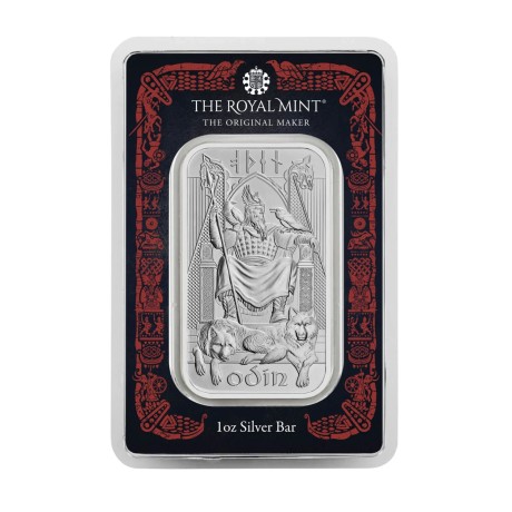 Dioses Nórdicos - Odin - 1 Oz - lingote de plata de inversión