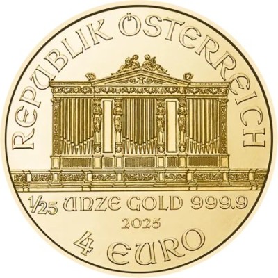 Wiener Philharmoniker (2025) - 1/25 Oz - moneda de oro de inversión