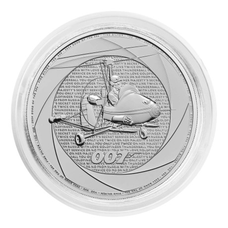 Seis Décadas de 007 (60´s) - James Bond - 1 Oz - Moneda de Plata de Inversión