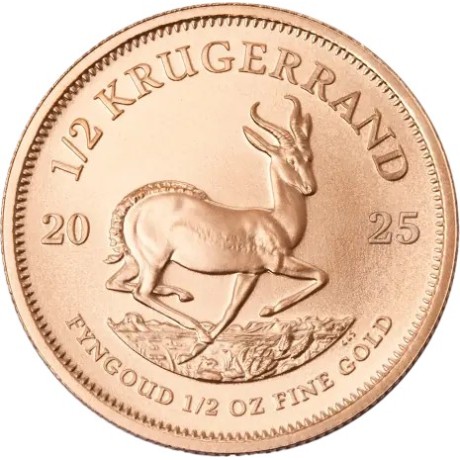 Krugerrand (2025) - 1/2 Oz - Moneda de Oro (enrega 2.2.2025)