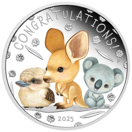 Nacimiento de un niño (2025) - 1/2 Oz - moneda de regalo de plata
