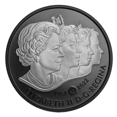 Reina Isabel II. Royal Cypher - 1 Oz - Silver Proof Collector Coin