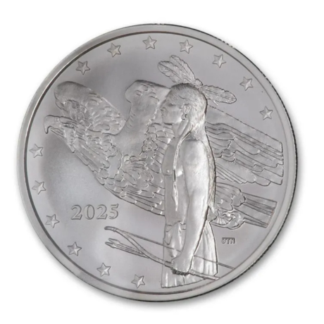 Mesa Grande Dólar Bisonte Nativo Americano (2025) - 1 Oz - Moneda de Plata de Colección