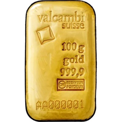 Valcambi 100g - Lingote de oro de inversión