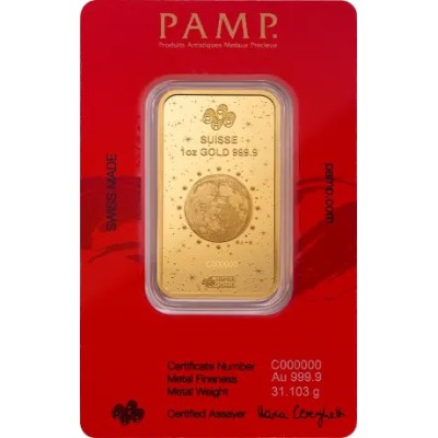 Pamp, Lunar Legend White Snake - 1 Oz - Lingote de oro de inversión
