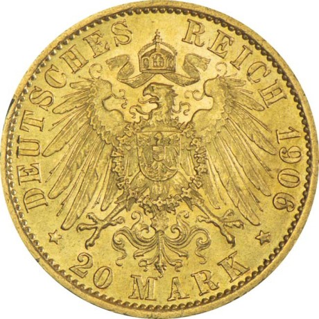 Imperio Alemán 20 Marcos - 7,96 g - moneda de oro de inversión