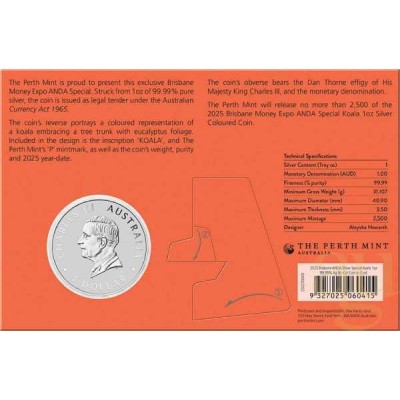 Koala (2025) - Moneda de colección de plata de 1 Oz