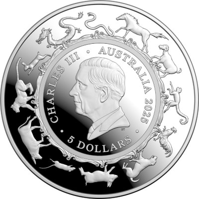 El Año de la Serpiente - 1 Oz - Moneda de Plata de Colección