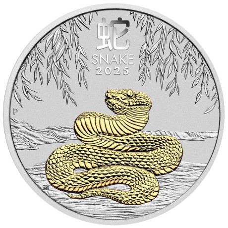 Australian Lunar Snake - 1 Oz - Moneda de Plata de Colección (entrega 11.5.2025)