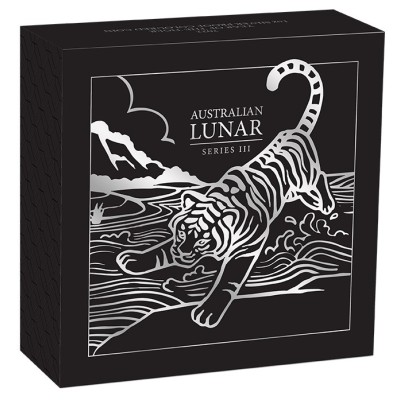 Tigre Lunar Australiano - 5 Oz - Moneda de Plata de Coleccionista