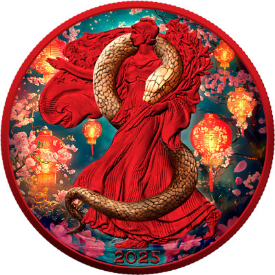 Serpiente de Madera (2025) - 1 Oz - Moneda de Plata de Colección