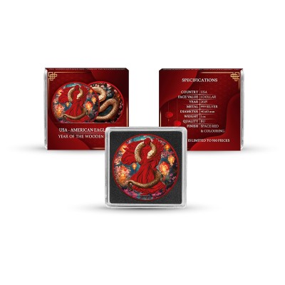 Serpiente de Madera (2025) - 1 Oz - Moneda de Plata de Colección