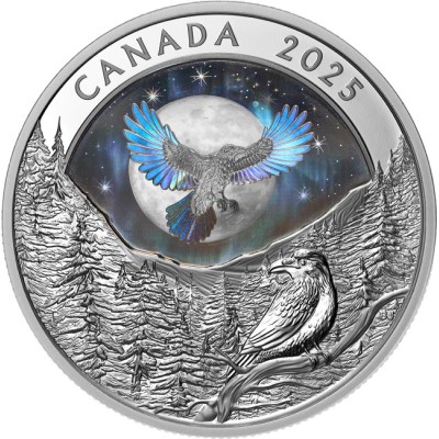 Cielo Lunar: Cuervo - 1 Oz - Moneda de Plata de Colección