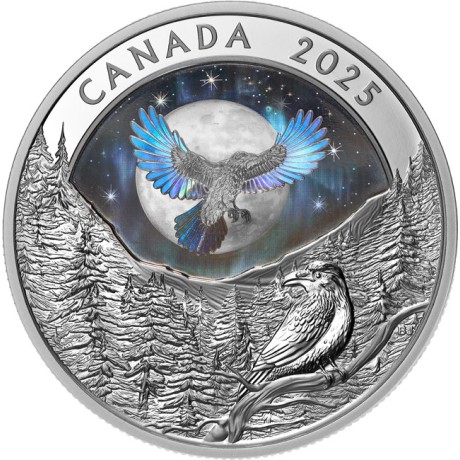 Cielo Lunar: Cuervo - 1 Oz - Moneda de Plata de Colección