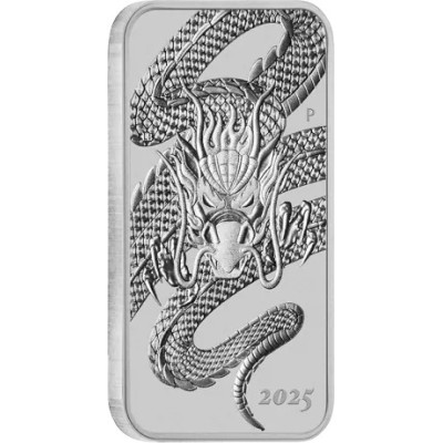 Dragón Rectangular (2025) - 1 Oz - Moneda de Plata de Inversión