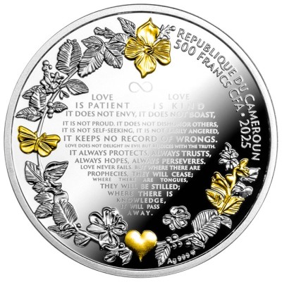 Paloma de boda - 17,5g - moneda de colección de plata