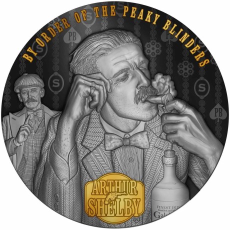 Peaky Blinders - Arthur Shelby - 2 Oz - Moneda de Plata de Coleccionista