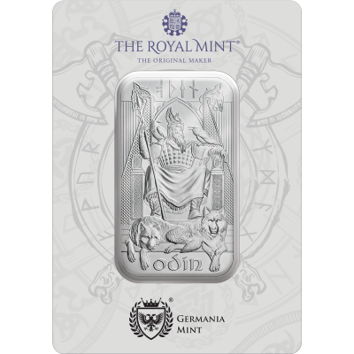 Dioses Nórdicos - Odin - 1 Oz - lingote de plata de inversión
