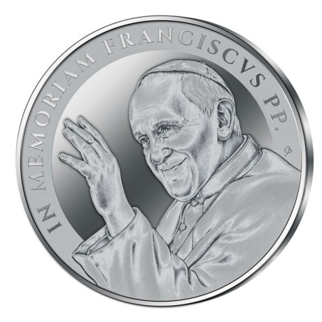 In memoriam - Papa Francisco - 1 Oz - moneda de colección de plata