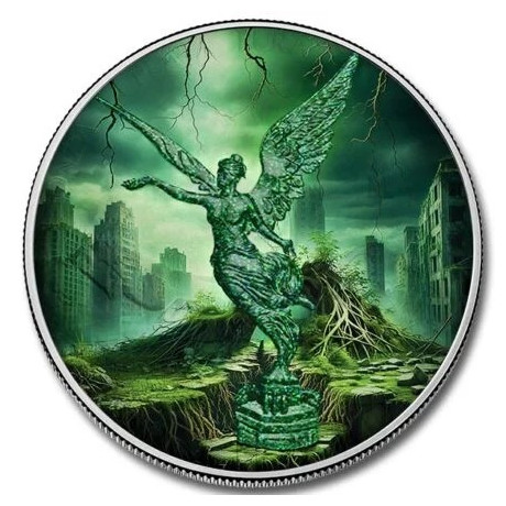 México Libertad - Fuerzas de la Naturaleza - Tierra - 1 Oz - Moneda de Plata de Colección