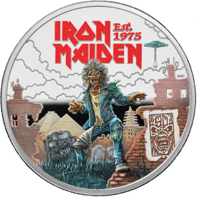 Iron Maiden - R.I.P Eddie - 1 Oz - Moneda de Plata de Colección (entrega 28.8.2025)