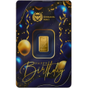 Feliz Cumpleaños - 1 g - lingote de oro de inversión