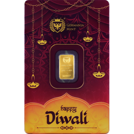 Germania Mint Diwali - 1g - lingote de oro de inversión (entrega 5.9.2025)