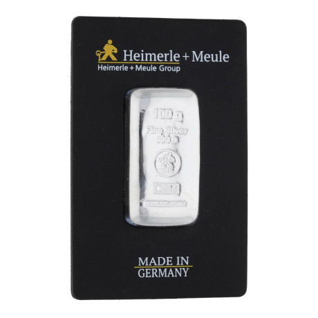 Heimerle + Meule - 100g - lingote de plata de inversión