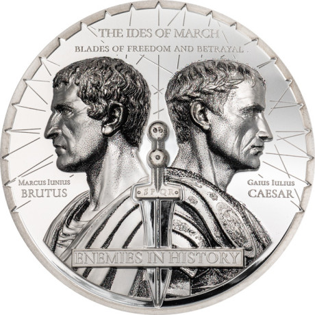 Brutus vs. Caesar (2025) - 2 Oz - Silver Proof Collector Coin (entrega 5.10.2025)
