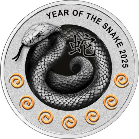 Año de la Serpiente, siete elementos - 17,5g - moneda de colección de plata proof