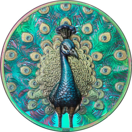 Pavo real (2025) - 1 oz - moneda de plata de colección (entrega el 5 de octubre de 2025)