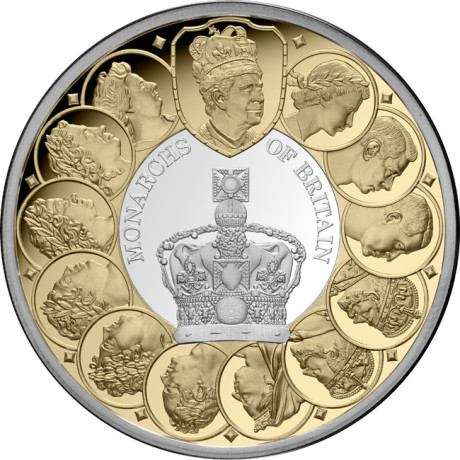 Monarcas de Gran Bretaña (2025) - Moneda de colección de plata de 1 Oz
