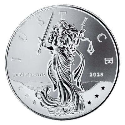 Lady Justice (2025) - 1 Oz - moneda de plata de inversión