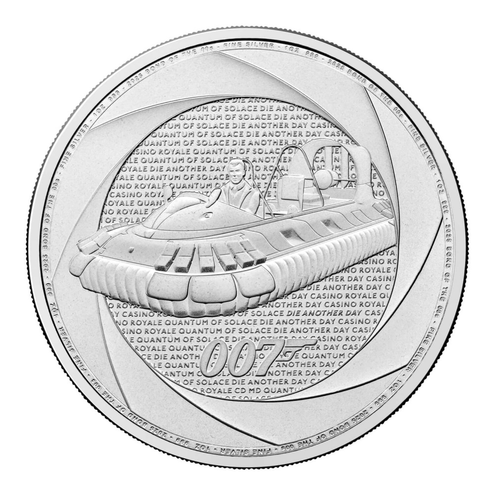 Six Decades of 007 00's) - James Bond - 1 Oz - moneda de plata de inversión Six Decades of 007 00's) - James Bond - 1 Oz - moneda de plata de inversión