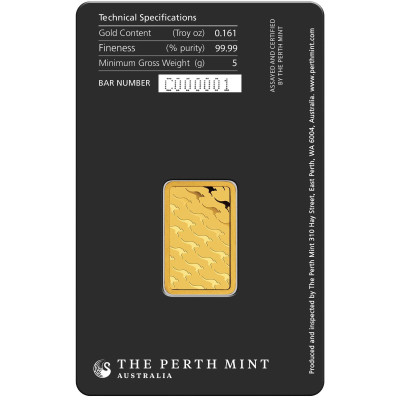 Casa de la Moneda de Perth - Canguro -5g- lingote de oro de inversión