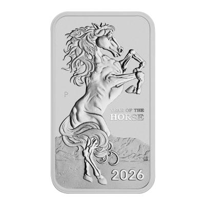 Caballo Lunar Rectangular (2026) - 1 Oz - moneda de plata de inversión